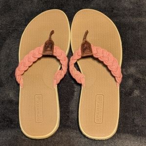 Sperry pink/tan flip flop 7.5